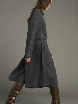 Lexie - Elasticated culotte skirt in washed silk