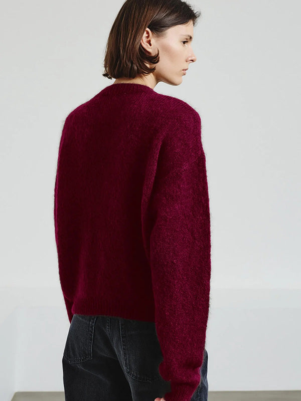 Mohair sweater in Magenta