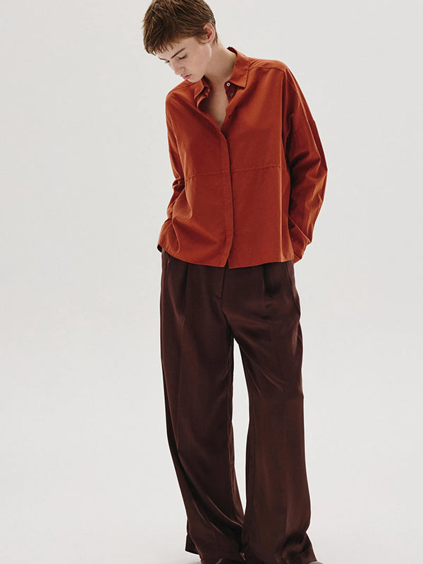 Habutai silk and cotton shirt