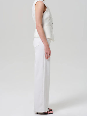 Lyra Long Wide Leg in soft white