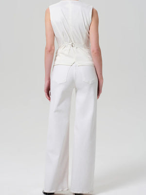 Lyra Long Wide Leg in soft white
