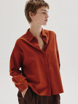 Habutai silk and cotton shirt