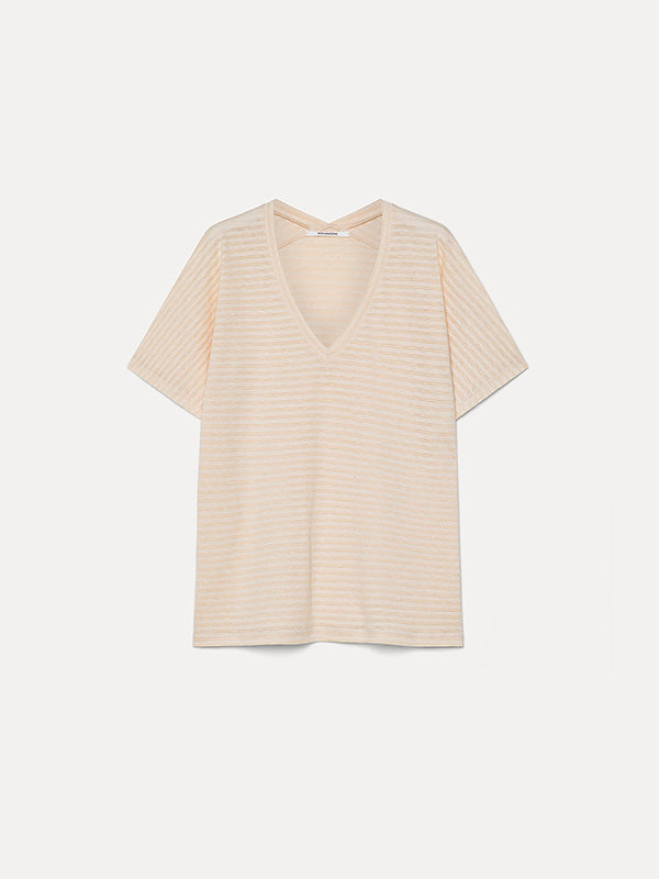 Linen T-shirt v-neck