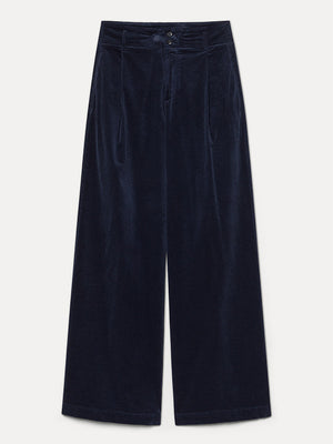 Wide-leg corduroy trousers