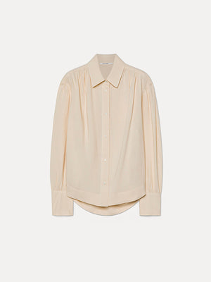 Cotton and wool micro-weave shirt