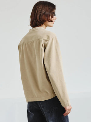 Fine-wale corduroy shirt