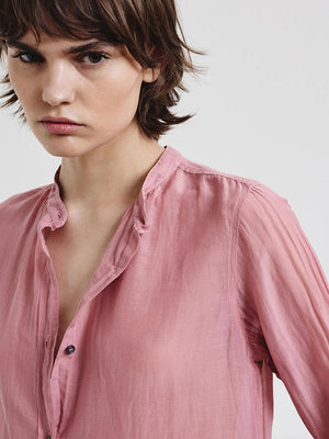 Cotton and silk muslin shirt