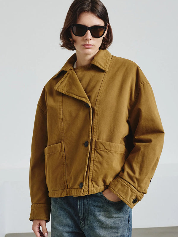 Cotton drill peacoat