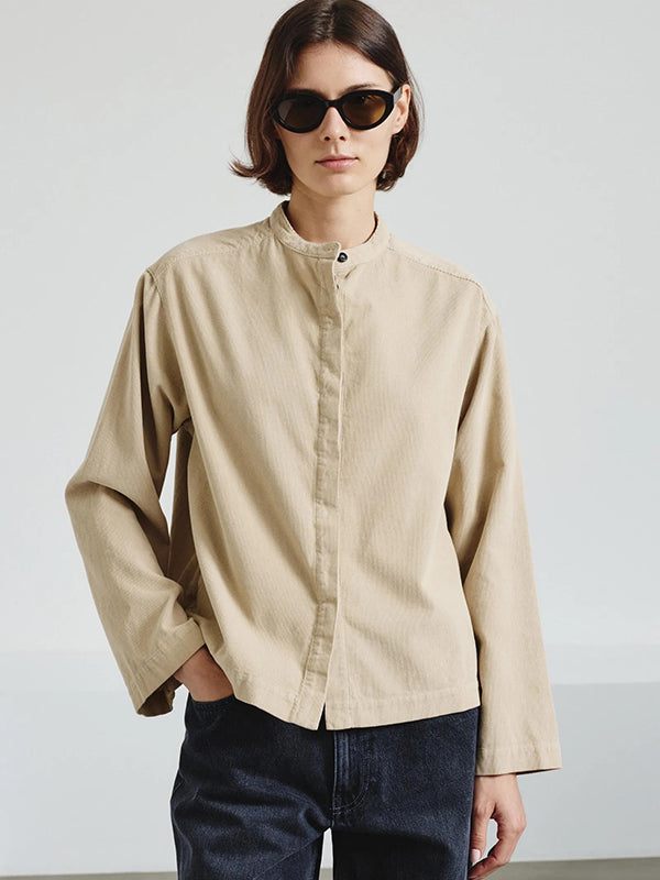 Fine-wale corduroy shirt