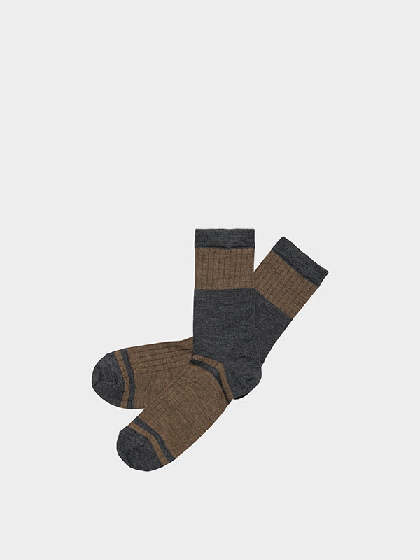 Colour Block Stripe Socks