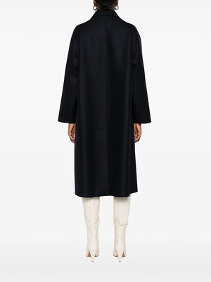 Balmacaan Pressed wool coat
