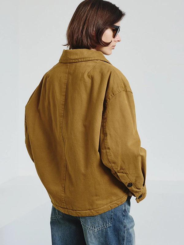 Cotton drill peacoat