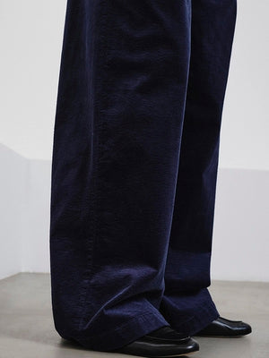 Wide-leg corduroy trousers