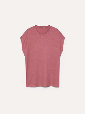 Linen and cotton jersey top