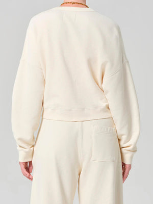 Rhomboid Henley in Cream