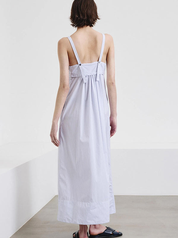 Striped poplin dress