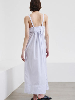 Striped poplin dress