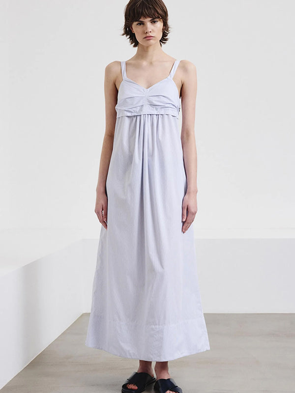Striped poplin dress