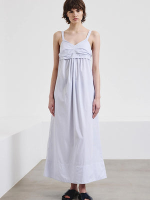 Striped poplin dress