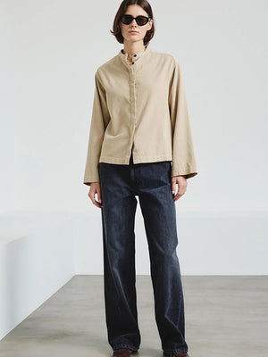 Fine-wale corduroy shirt