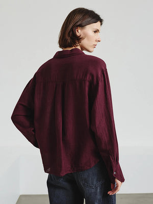 Cotton gauze shirt with chest pocket