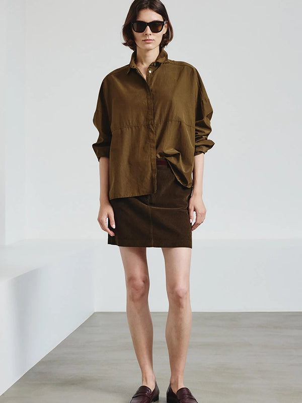 Mini skirt in corduroy