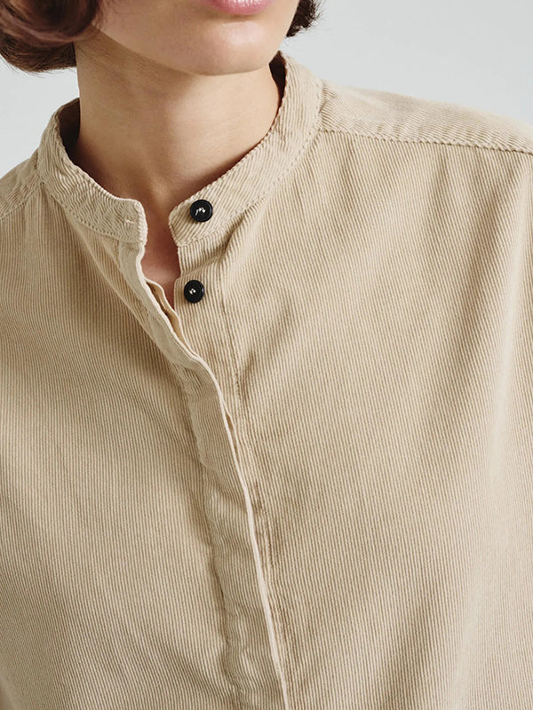 Fine-wale corduroy shirt