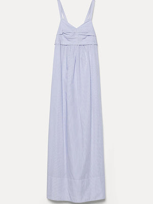 Striped poplin dress