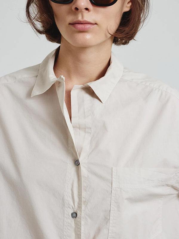 Poplin shirt with chest pocket