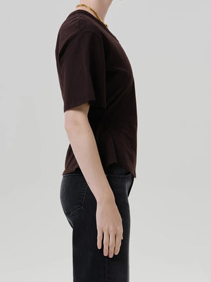 Rework Men's Tee in chocolate
