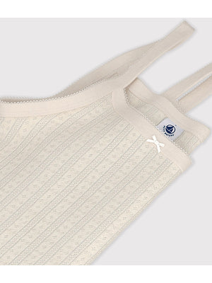 Women's strappy openwork cotton top