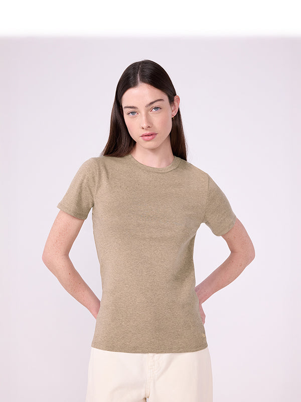 Women's short-sleeved plain cotton T-shirt