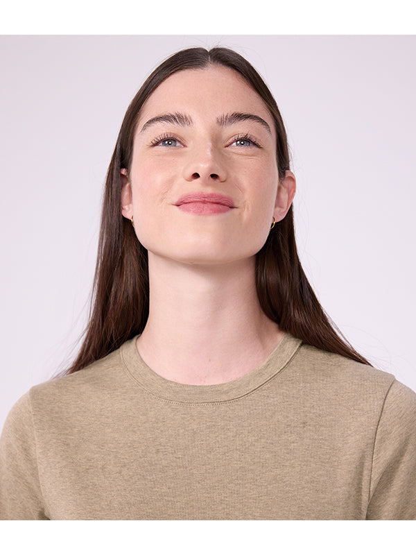Women's short-sleeved plain cotton T-shirt