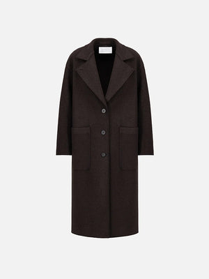 Great coat in boiled wool