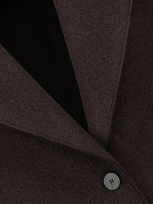 Great coat in boiled wool