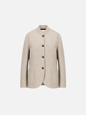 Nehru jacket in light pressed wool