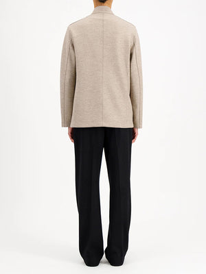 Nehru jacket in light pressed wool
