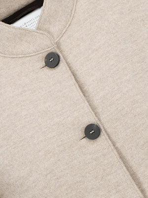 Nehru jacket in light pressed wool