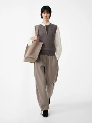Aurel Knit Vest in Mouse