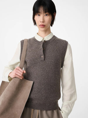 Aurel Knit Vest in Mouse