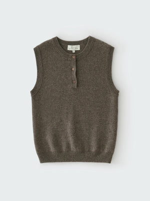 Aurel Knit Vest in Mouse
