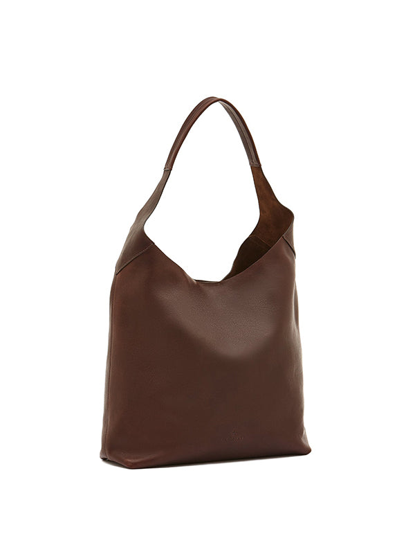 Le laudi Women's shoulder bag in vintage leather color coffee