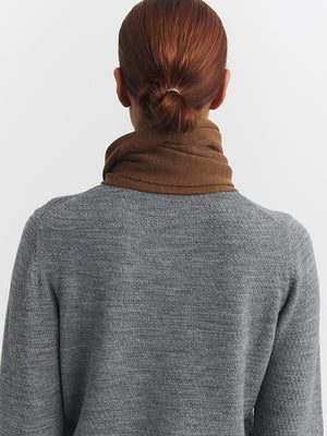 Lambswool structure scarf