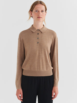 Wool LS Polo Shirt
