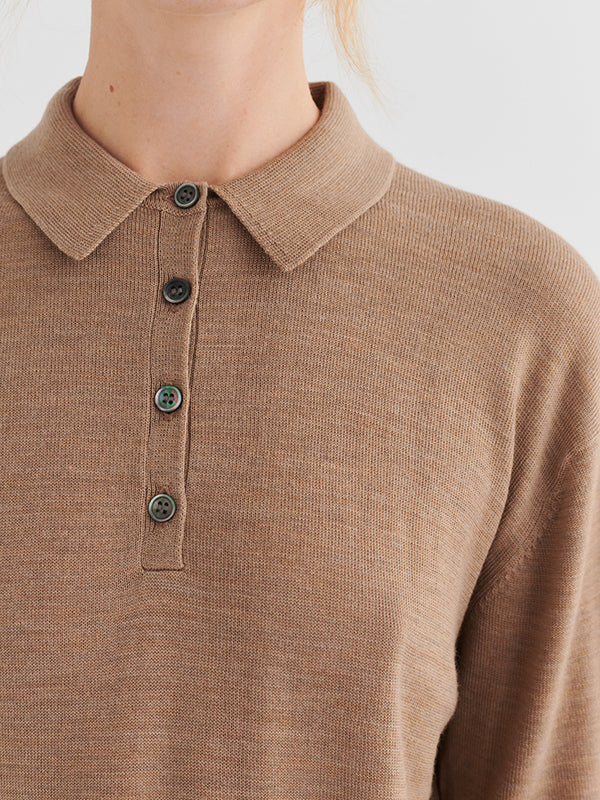 Wool LS Polo Shirt