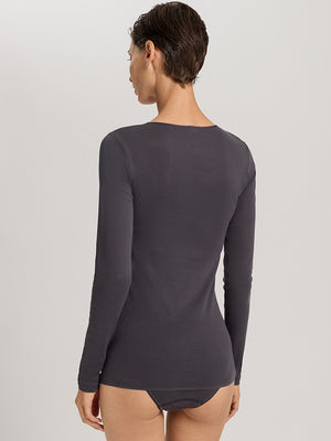 Cotton Seamless Long Sleeve Shirt / Seasonal Colour