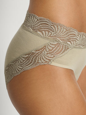 Cotton Delight midi brief in olive stem