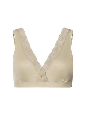 Cotton Delight Soft Cup Bra in Olive stem