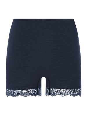 Woolen Lace Panty in Navy