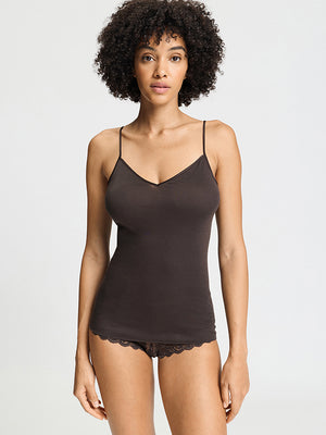 Cotton Seamless Top / Seasonal Colour Dark Mocha
